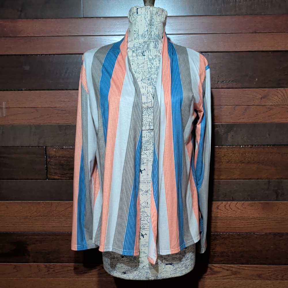 No Brand Tag Striped Multicolor Cardigan